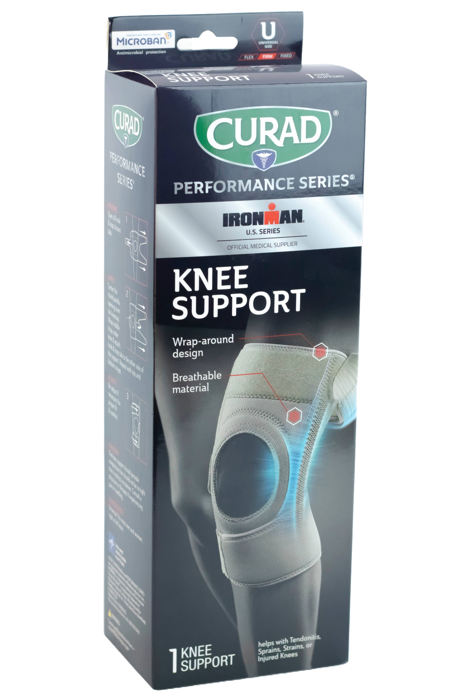 Soporte de Rodilla con doble cinta ajustable.  Rotula abierta.   CURAD