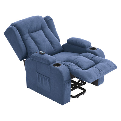 SILLON RECLINABLE MASAJE POWR LFT AZUL