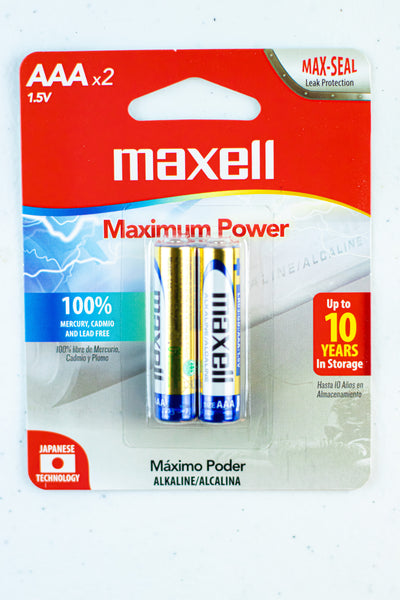 2pk Batería Alcalina AAA Maxell