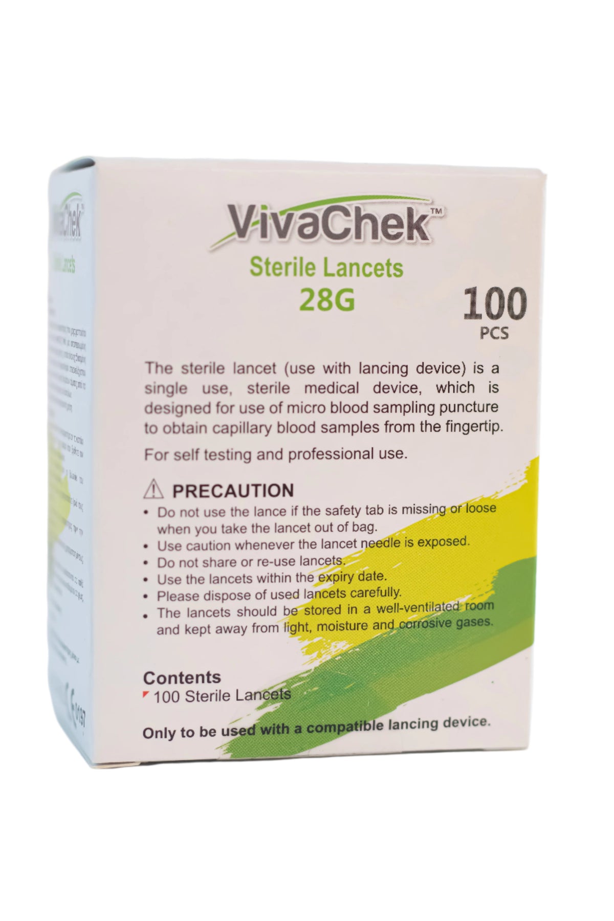 Lancetas 28 G Viva Check 100 unidades