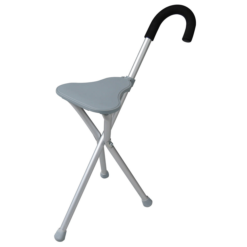 Bastón de Aluminio con Asiento en Trípode