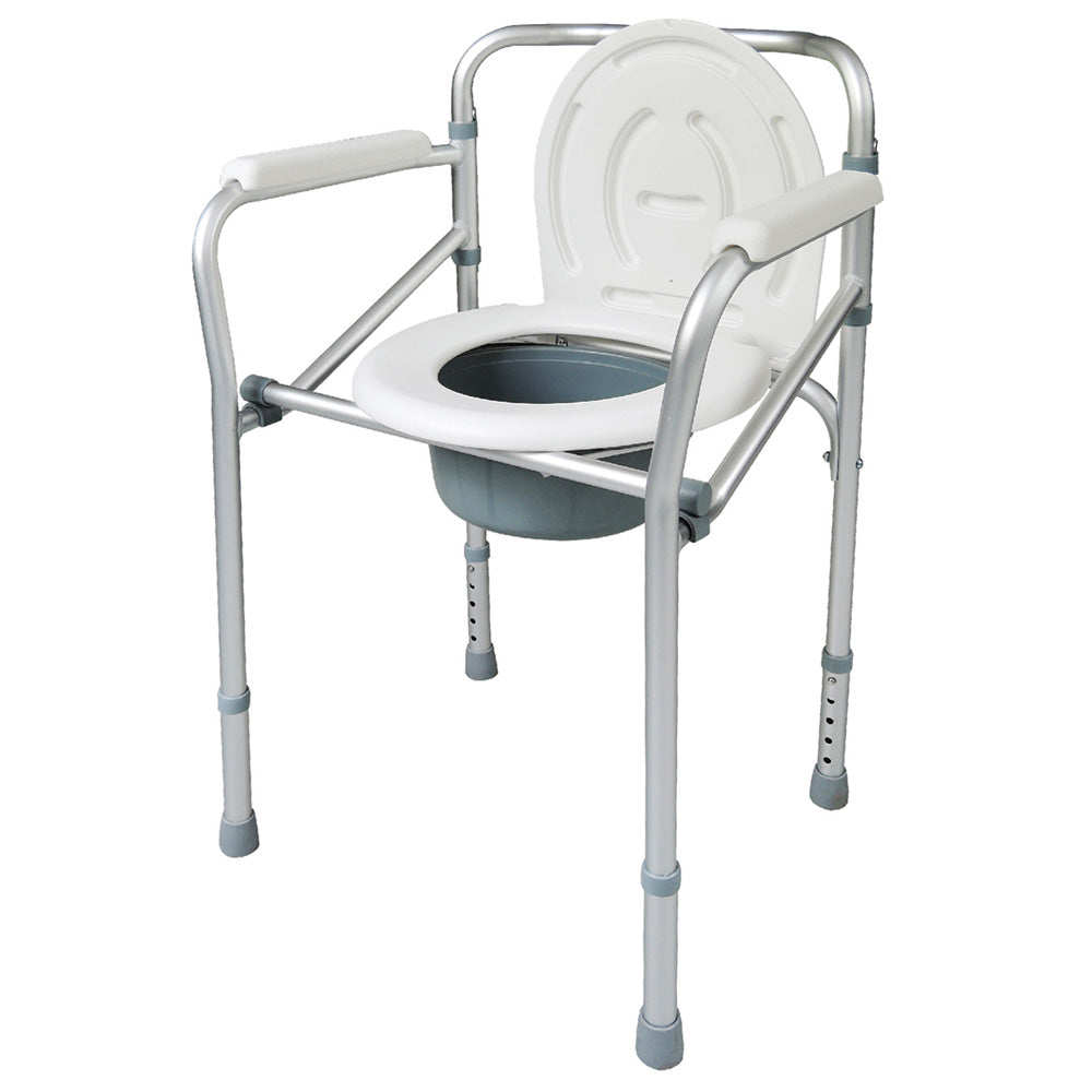 Inodoro Portátil - Plegable con Urinal - Aluminio - Patas Ajustables